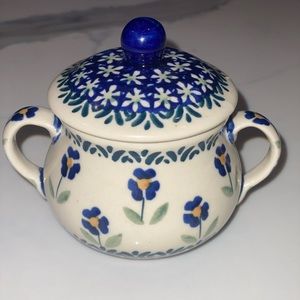 Boleslawiec Polish Pottery small Sugar Bowl